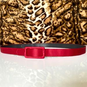 Red Skinny Accent Belt